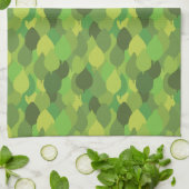 Joyful Lush葉の – シームレスな表面パターン キッチンタオル (折り畳み)