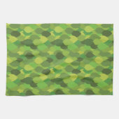 Joyful Lush葉の – シームレスな表面パターン キッチンタオル (横)