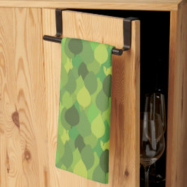 Joyful Lush葉の – シームレスな表面パターン キッチンタオル