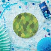 Joyful Lush葉の – シームレスな表面パターン ペーパープレート (パーティー)