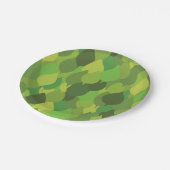 Joyful Lush葉の – シームレスな表面パターン ペーパープレート (アングル)