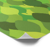 Joyful Lush葉の – シームレスな表面パターン ポスター (角)