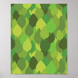 Joyful Lush葉の – シームレスな表面パターン ポスター