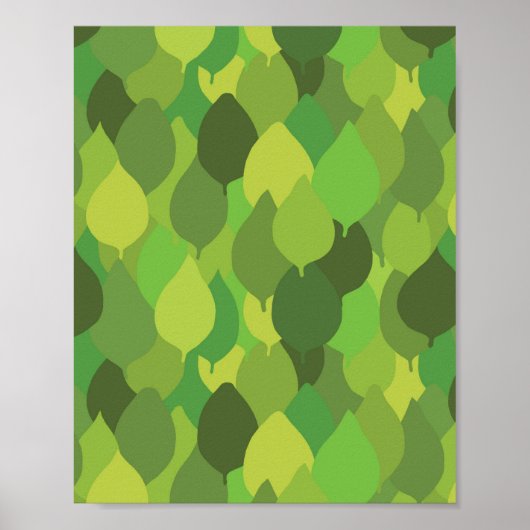 Joyful Lush葉の – シームレスな表面パターン ポスター (正面)