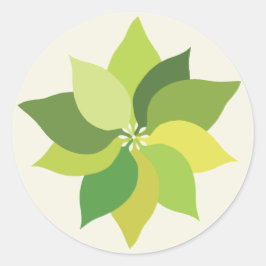 Joyful Lush葉の – シームレスな表面パターン ラウンドシール