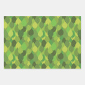 Joyful Lush葉の – シームレスな表面パターン ラッピングペーパーシート (正面)