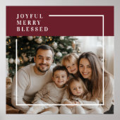 Joyful Merry Blessed Personalized Christmas Family ポスター (正面)
