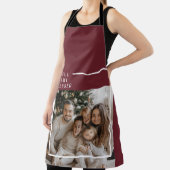 Joyful Merry Blessed Personalized Christmas Photo  エプロン (インサイチュ)
