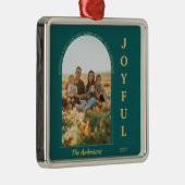 Joyful Minimalistモダン Arch Photo Green メタルオーナメント (右)