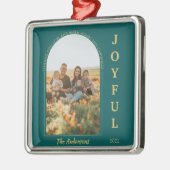 Joyful Minimalistモダン Arch Photo Green メタルオーナメント (左)