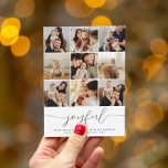 Joyful Minimalist Christmas Photo Collage Holiday シーズンカード<br><div class="desc">Send Christmas wishes to your family and friends while showcasing some of your favorite moments from this year. Modern minimalist "joyful" Christmas holiday photo collage cards - a simple, peaceful design that reflects on all there is to be grateful for this holiday season. This beautiful design features a collage of...</div>