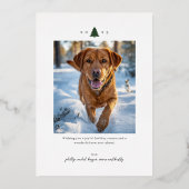 Joyful Minimalist Foil Holiday Photo Card 箔シーズンカード (裏面)