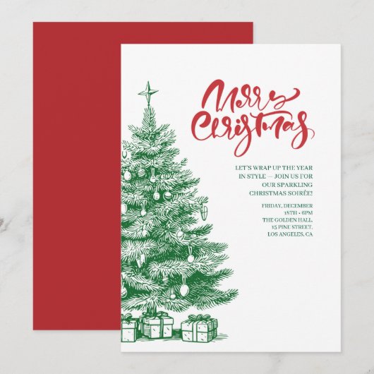 Joyful Minimalist Holiday  サンキューカード (正面/裏面)