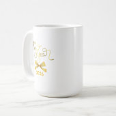 Joyful Minimalist Holiday Gold Text Mug コーヒーマグカップ (正面左)