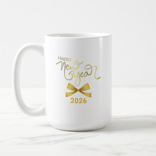 Joyful Minimalist Holiday Gold Text Mug コーヒーマグカップ (左)