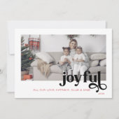 Joyful Minimalist Holiday Photo Card シーズンカード (正面)