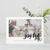 Joyful Minimalist Holiday Photo Card シーズンカード (スタンド正面)