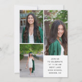 Joyful Modern 4 Photo Graduation 招待状 (裏面)