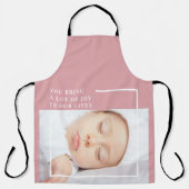 Joyful Momentsコレクション:ピンクのベビー写真 エプロン (正面)
