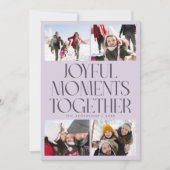 Joyful Moments Together Purple Multi Photo シーズンカード (正面)