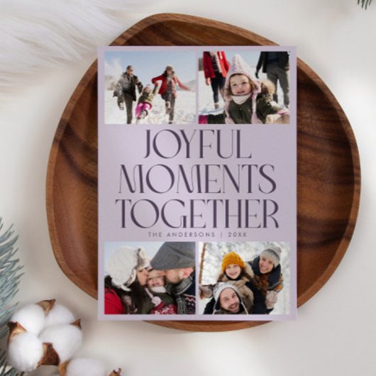 Joyful Moments Together Purple Multi Photo シーズンカード