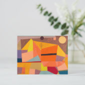 Joyful Mountain Landscape, Paul Klee抽象芸術・アート ポストカード (スタンド正面)