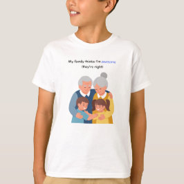 Joyful multigenerational family  tシャツ