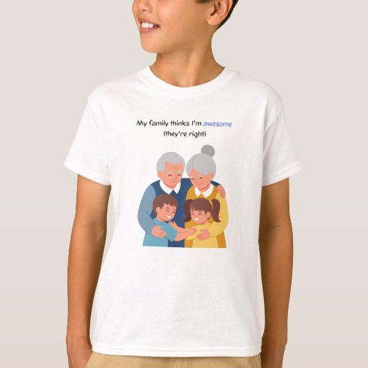 Joyful multigenerational family tシャツ (正面)
