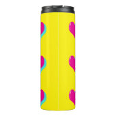 Joyful Neon Love Retro Vaporwave Hearts Fun タンブラー (裏面)