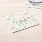 Joyful New Year’s Eve Party 2026 スクエアペーパーコースター (アングル)