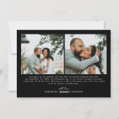 Joyful Newlywed Photo First Christmas Married シーズンカード (裏面)