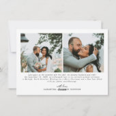 Joyful Newlywed Photo First Christmas Married シーズンカード (裏面)