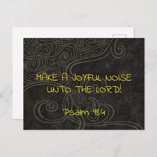  Joyful Noise 3 Psalm 98:4 Christian Scripture ポストカード (正面/裏面)