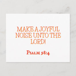  Joyful Noise 4 Psalm 98:4 Christian Scripture ポストカード