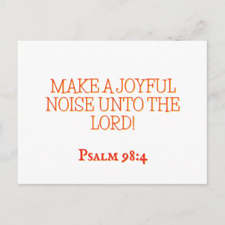  Joyful Noise 4 Psalm 98:4 Christian Scripture ポストカード