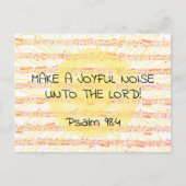 Joyful Noise Psalm 98:4 Christian Scripture Verse ポストカード (正面)