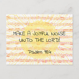  Joyful Noise Psalm 98:4 Christian Scripture Verse ポストカード