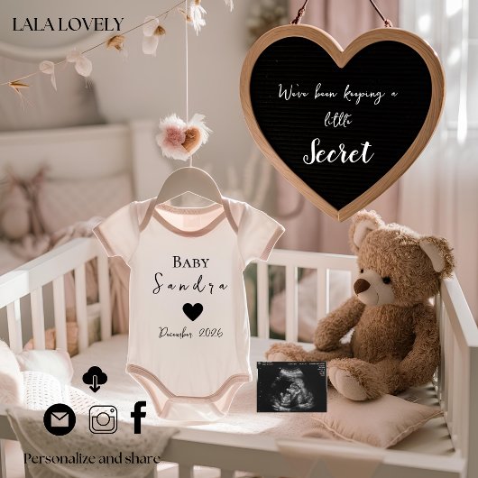 Joyful Nursery Reveal pregnancy announcement card 案内状