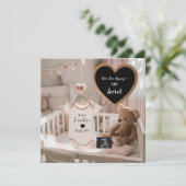 Joyful Nursery Reveal pregnancy announcement card 案内状 (スタンド正面)