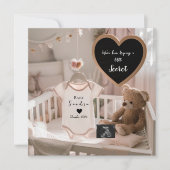 Joyful Nursery Reveal pregnancy announcement card 案内状 (正面)