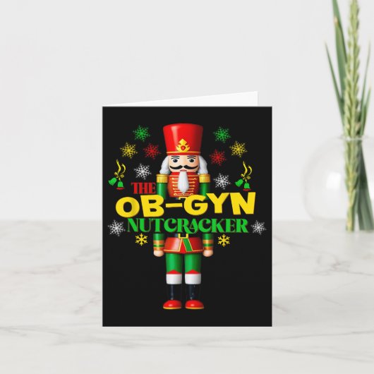 Joyful Nutcracker Ob-gyn Fun Festive Christmas Gyn カード (正面)