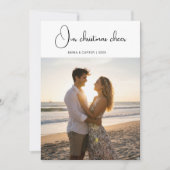 Joyful Our Christmas Cheer Couple Photo Card シーズンカード (正面)