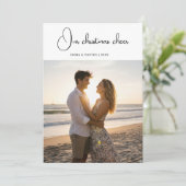 Joyful Our Christmas Cheer Couple Photo Card シーズンカード (スタンド正面)