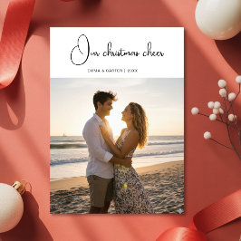 Joyful Our Christmas Cheer Couple Photo Card シーズンカード