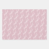 Joyful Pastelピンクのスクリプトクリスマスホリデーフォト ラッピングペーパーシート (正面2)