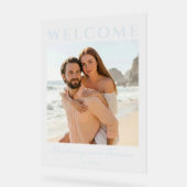 Joyful Pastel Beach Photo アクリルサイン (傾斜)