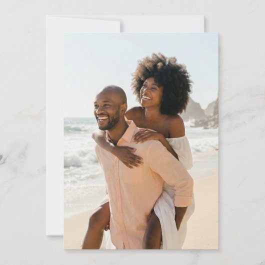 Joyful Pastel Beach Photo 招待状 (正面)