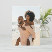 Joyful Pastel Beach Photo 招待状 (スタンド正面)