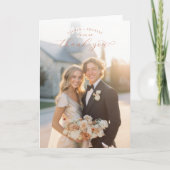 Joyful Pastel Romantic Photo サンキューカード (正面)