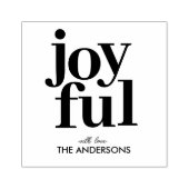 Joyful Personalized Christmas ラバースタンプ (インプリント)